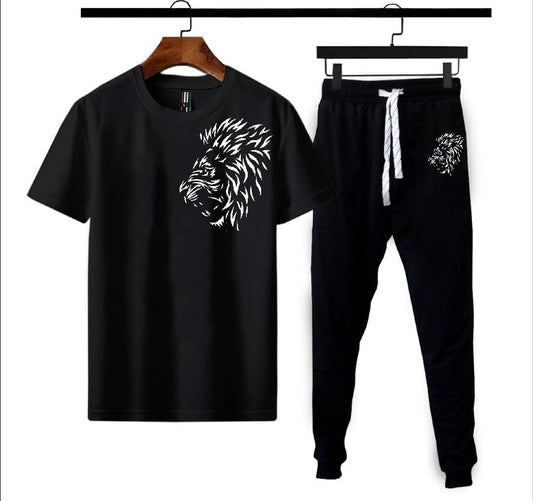 Men`s Polyester Printed Track Suit-2Pcs